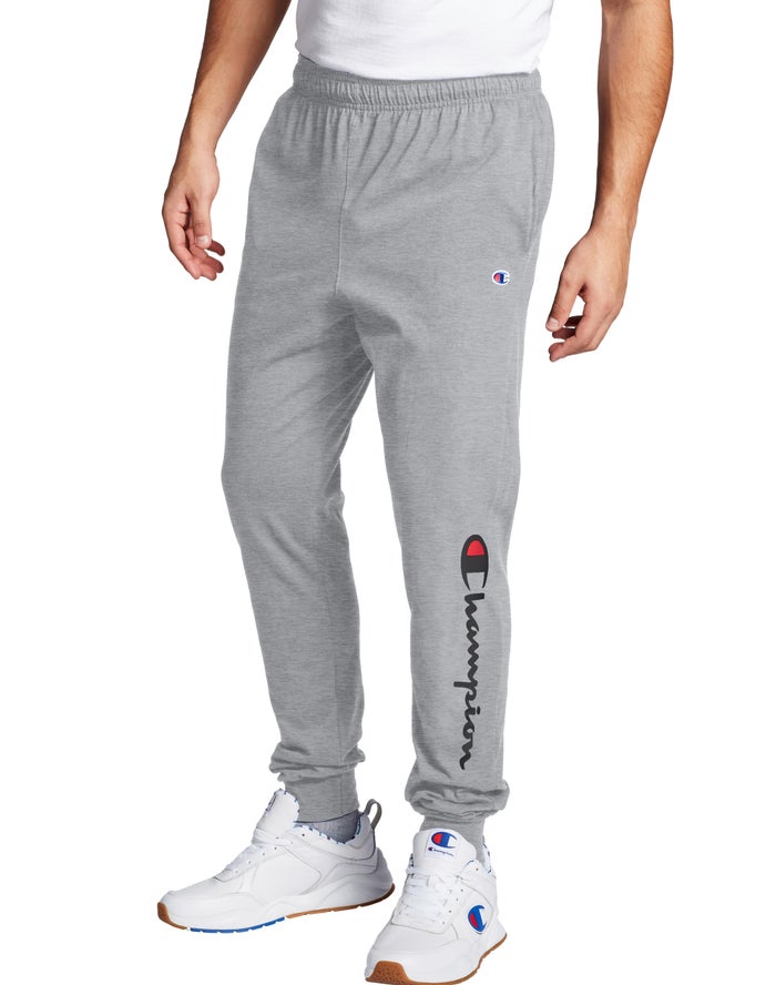 Champion Joggingbroek Heren - Grijs - Classic Jersey Script Logo ( 371580-KFJ )